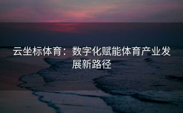 云坐标体育:数字化赋能体育产业发展新路径 云坐标体育:数字化赋能体育产业发展新路径